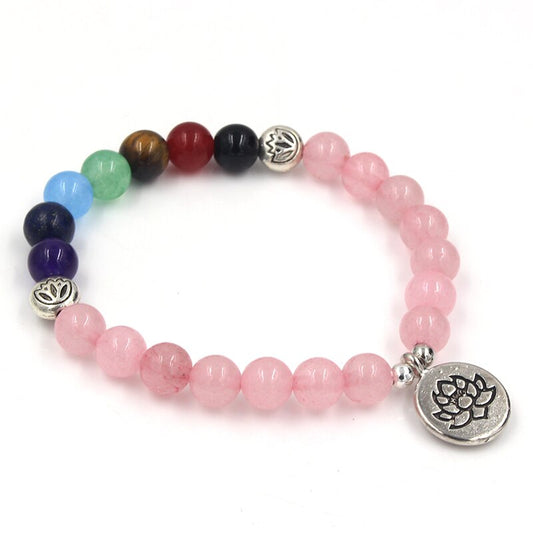 Chakra bracelet rose quartz