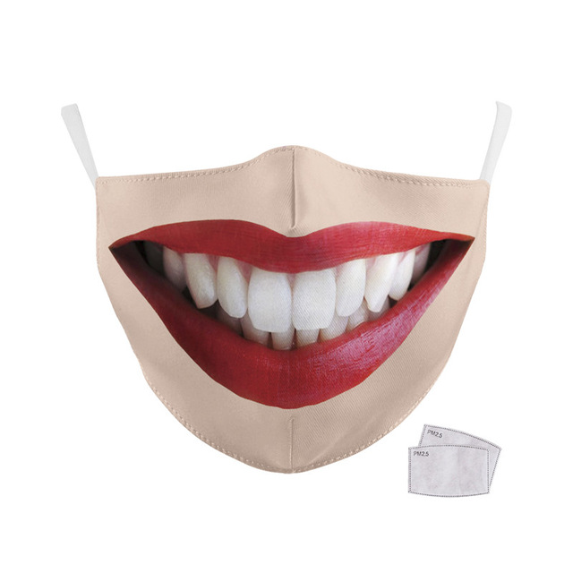 Masque imprimé grande bouche