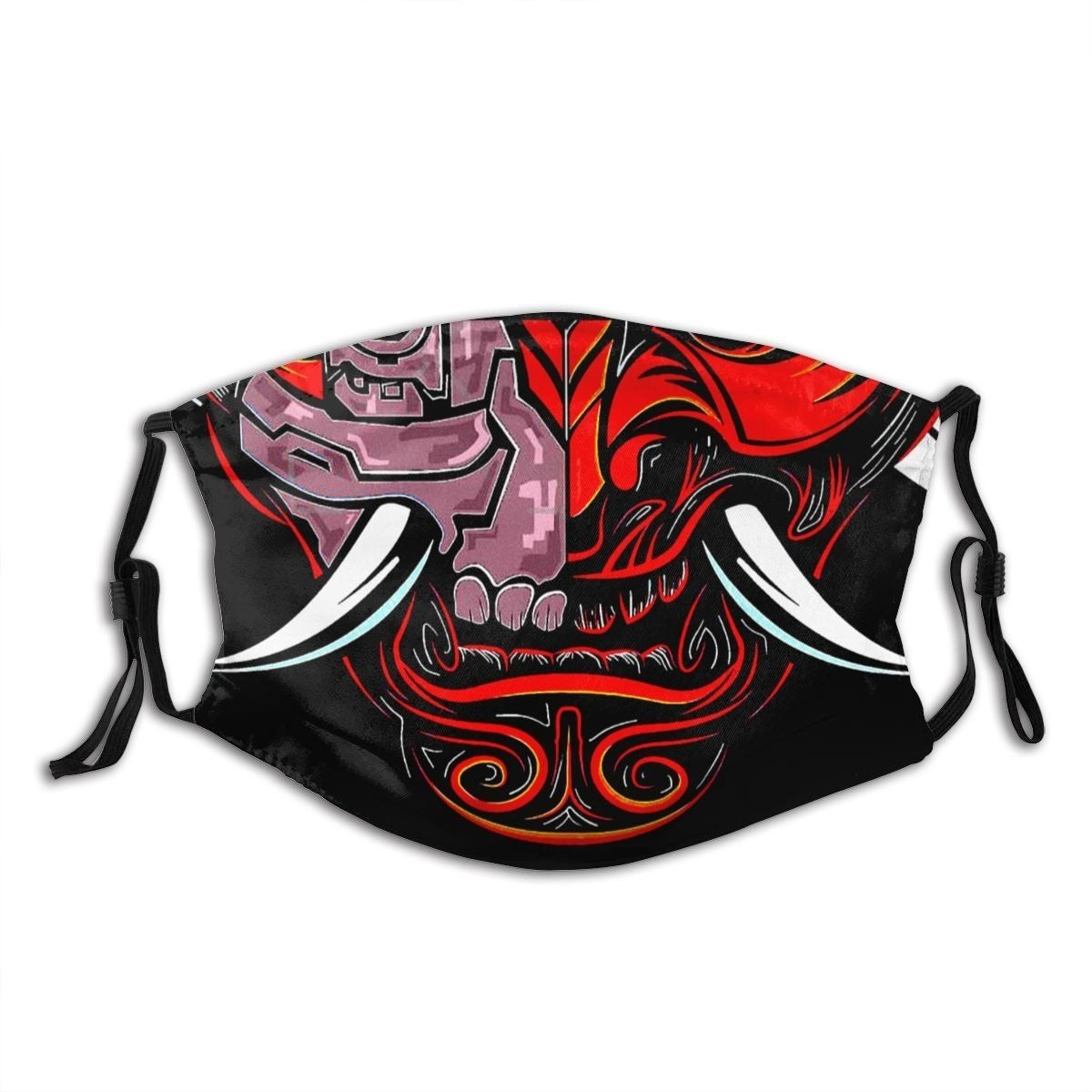Masque imprimé coton Samourai