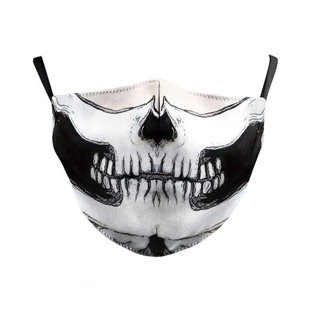 Masque de protection respiratoire imprimé tête de mort