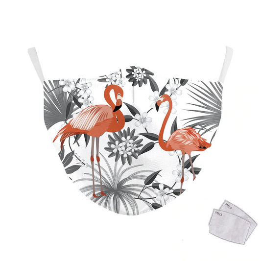 Masque protection flamant rose