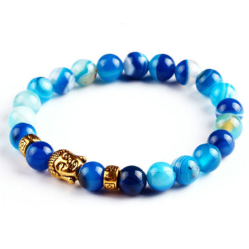 Bracelet agate bleu