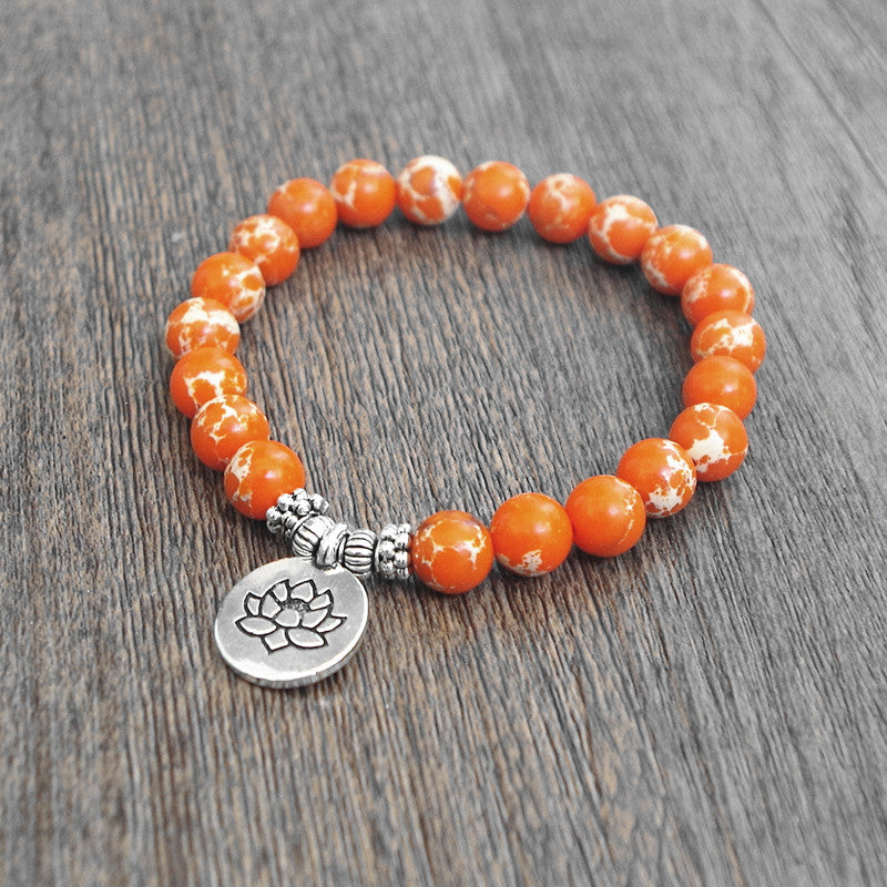 Bracelet calcite orange