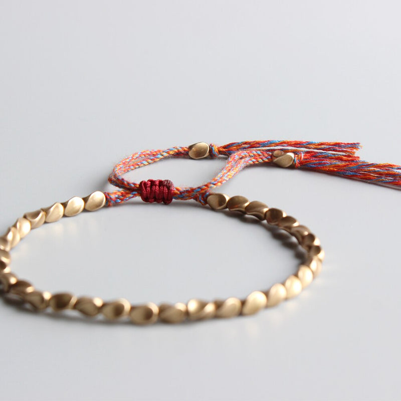 Bracelet cuivre tibétain en perle