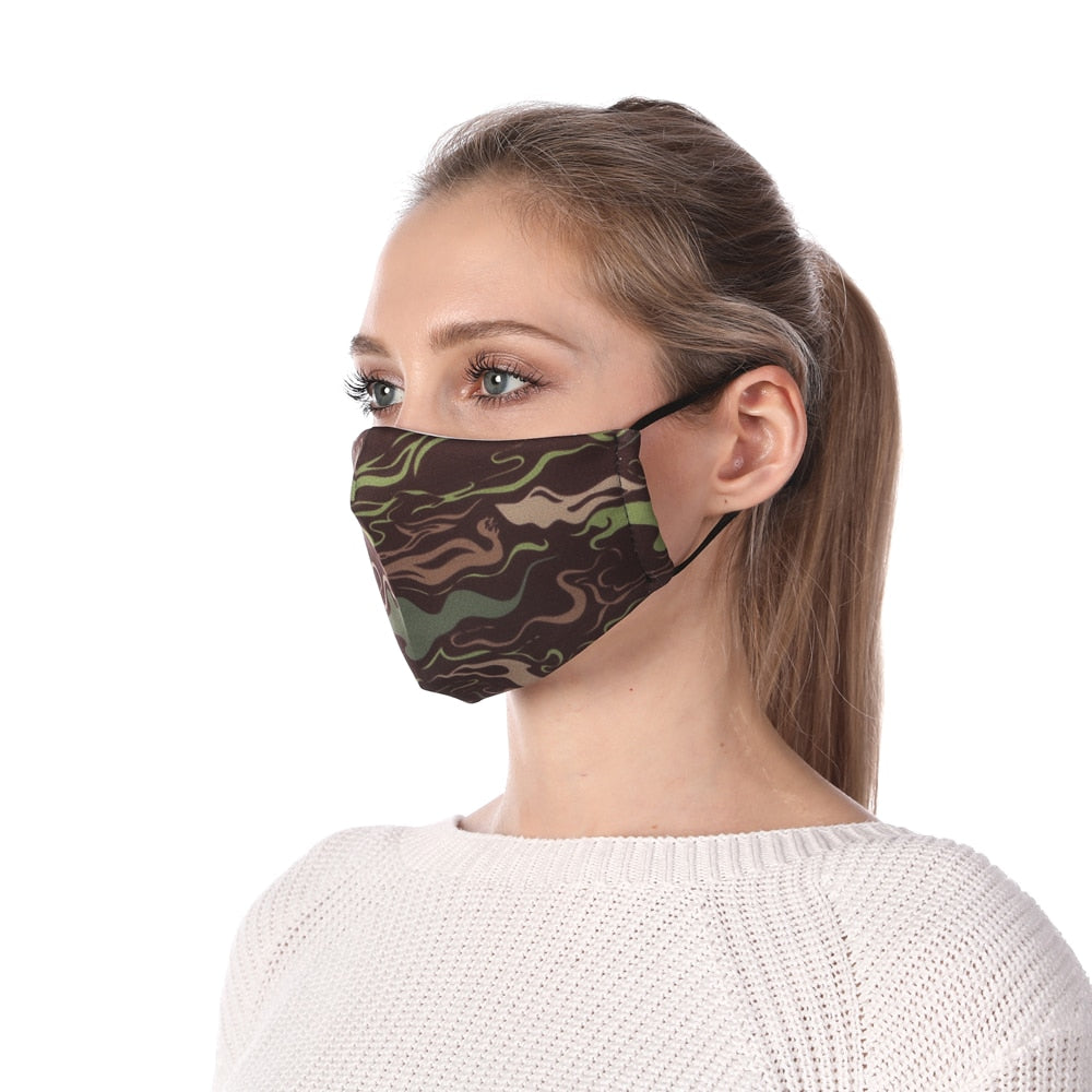 Masque imprimé camouflage