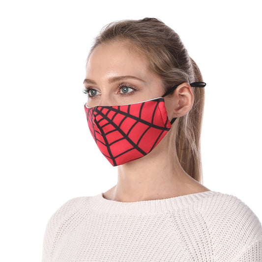 Masque imprimé toile d'araignée