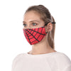Masque imprimé toile d'araignée rouge