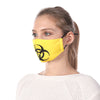 masque imprimé jaune toxic