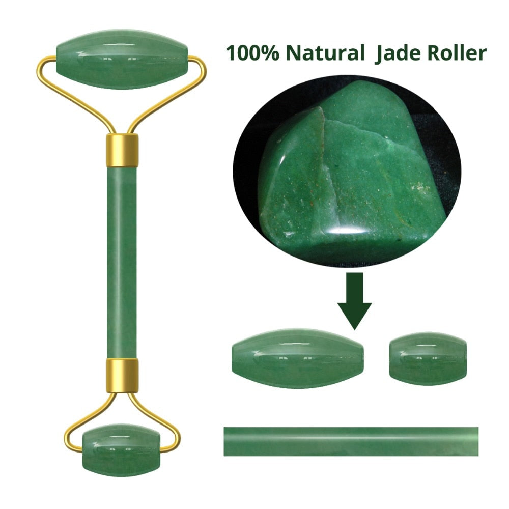 Rouleau de jade naturel pour le visage