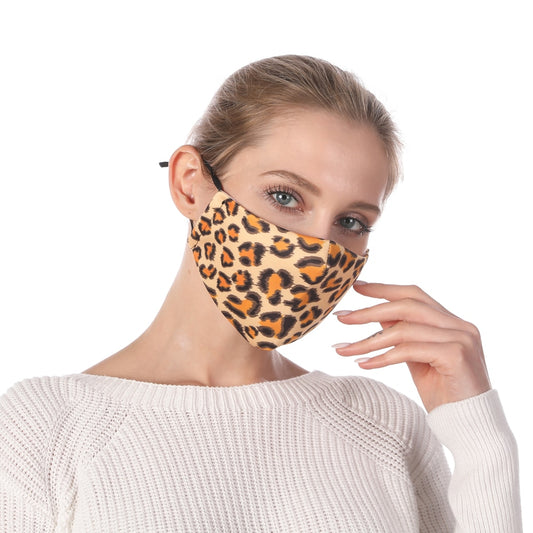 Masque lavable léopard