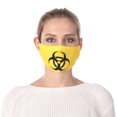 masque imprimé jaune toxic
