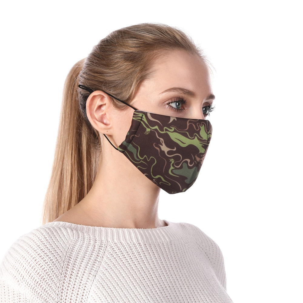 Masque imprimé camouflage