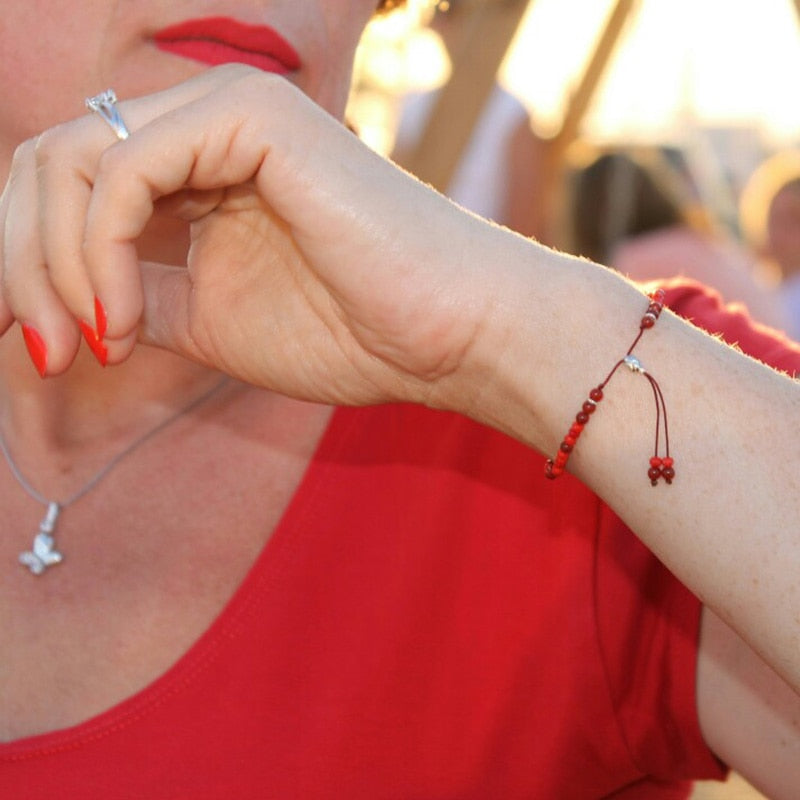 Bracelet agate rouge chance