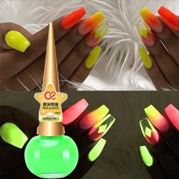 Vernis a ongles vert fluo