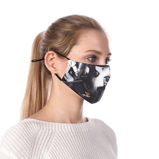 Masque imprimé lavable pilote de chasse