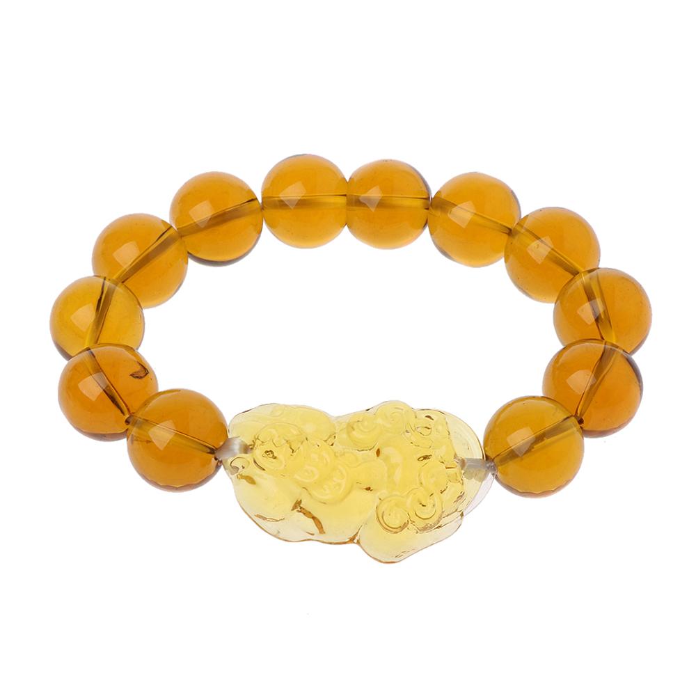 Bracelet en citrine naturelle Pi Xiu