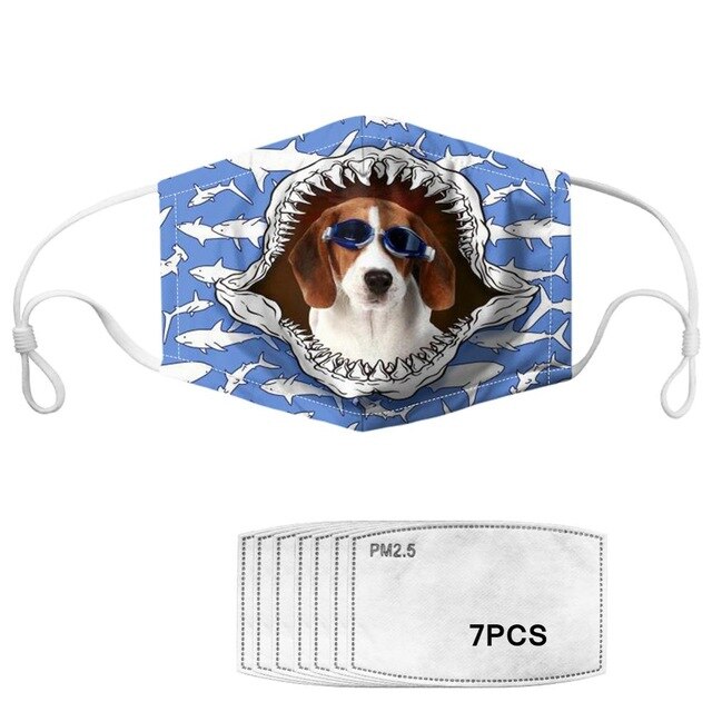 Masque de protection tissu  chiens