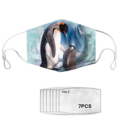 Masque filtrant imprimé pingouins