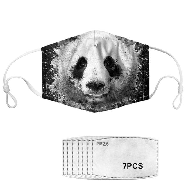 Masque tissu enfant panda