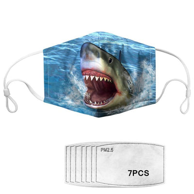 Masque imprimé requins