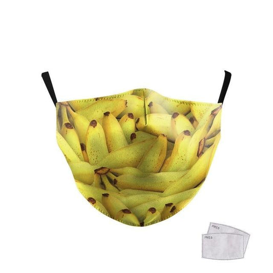 Masque reutilisable et lavable banane