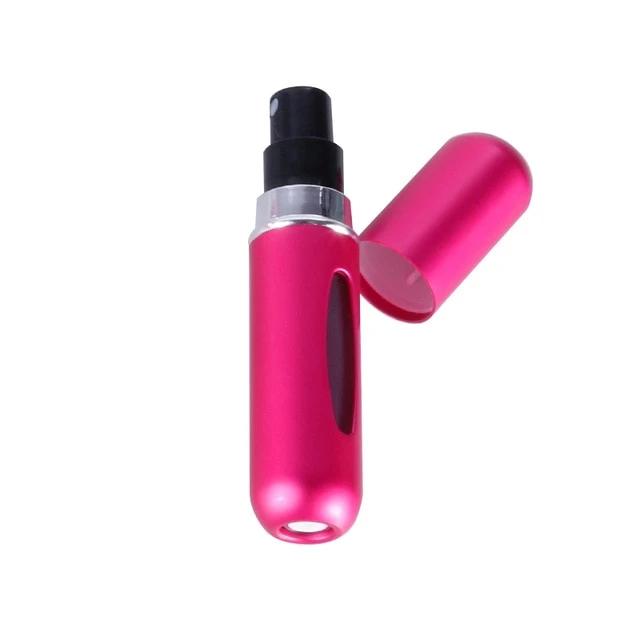 flacon de parfum vide rechargeable rose bonbon 