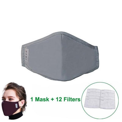 Masque avec filtre lavable gris