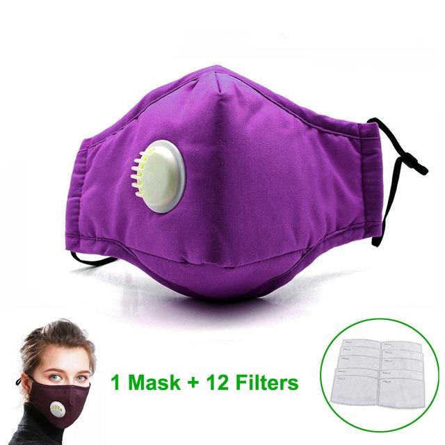 Masque anti virus lavable violet