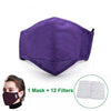 Masque avec filtre lavable violet