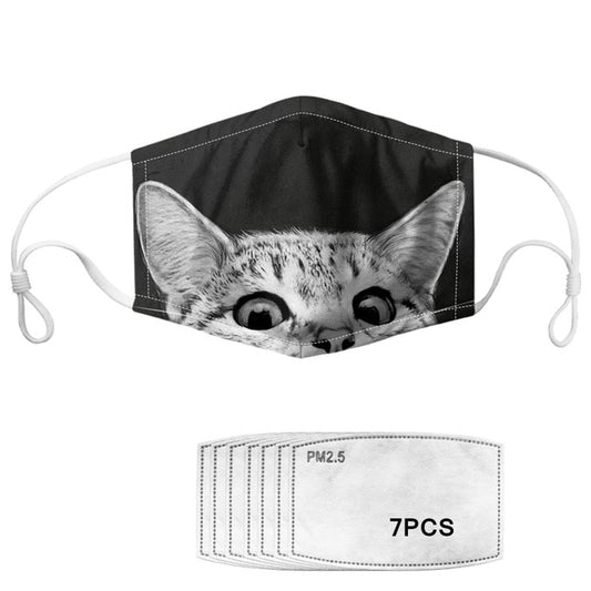 Masque protection tissu chat