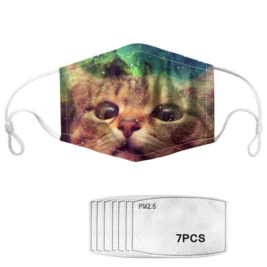 Masque filtre imprimé chat