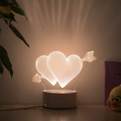 Lampe led 3D coeur