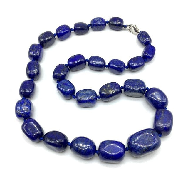 Collier lapis lazuli pierre naturelle