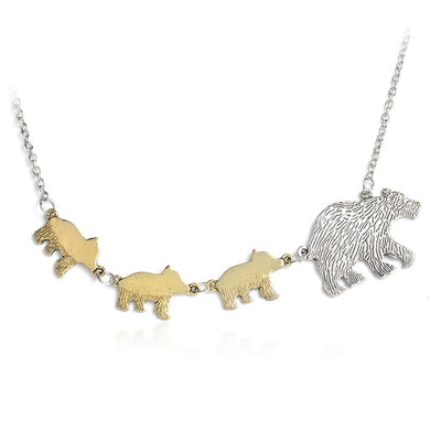 Collier Maman ours et oursons