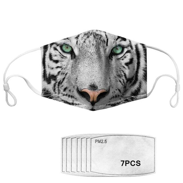 Masque protection respiratoire tigre
