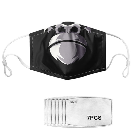 Masque imprimé gorille