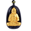 Pendentif bouddha jade et or