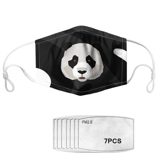 Masque tissu imprimé panda